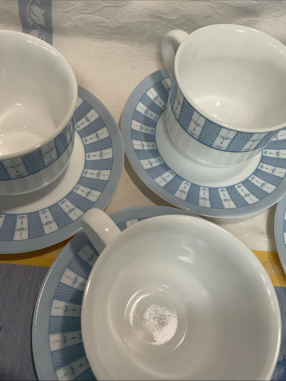 5 Martha Stewart cup and saucer sets. Vintage 2005